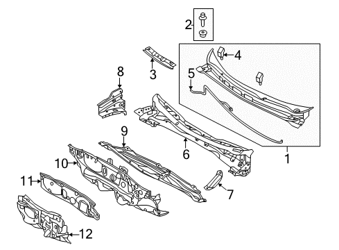 Assembly-COWL-Assembly-COWL Top LH Diagram for 861501R000