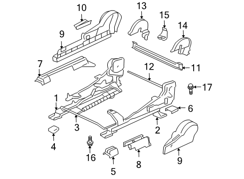 Rod-Front Seat Suspension Diagram for MR408051