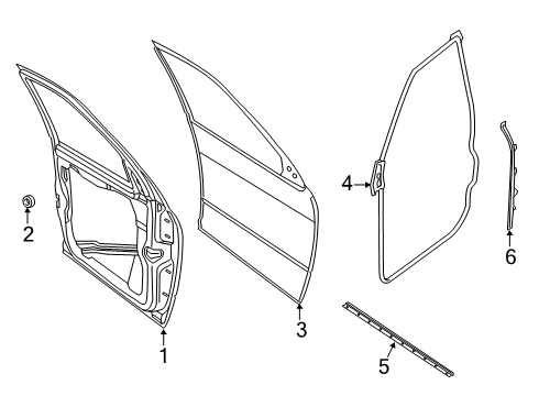 2023 Ram 2500 Door & Components Diagram 1