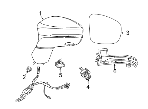 2023 Chrysler Voyager Outside Mirrors Diagram