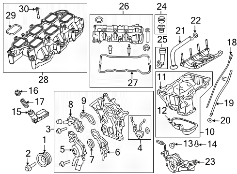 2023 Dodge Challenger Engine Parts, Engine Appearance Cover Diagram 3