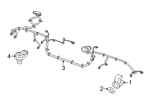2023 Ram 1500 Electrical Components - Rear Bumper Diagram