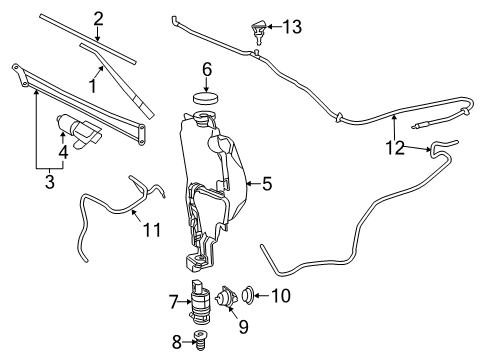2023 Ram 1500 Classic Wiper & Washer Components Diagram