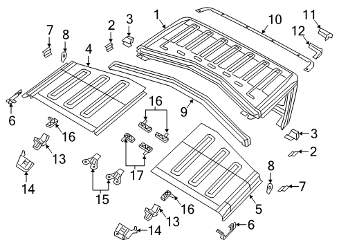 2023 Jeep Gladiator Removable Hard Top Diagram