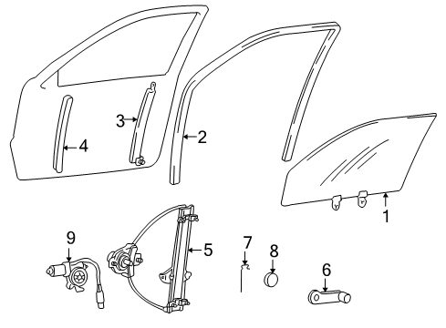 Channel A-Channel Assembly-Front Door Rear LH Diagram for 8255025200