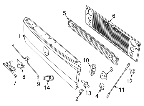 2023 Ram 1500 Classic Tail Gate Diagram 3