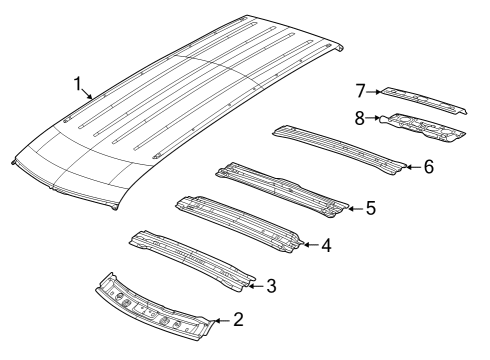 2023 Jeep Grand Cherokee Roof & Components Diagram 2
