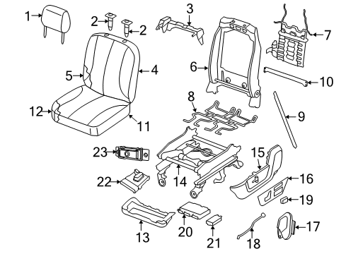 2023 Ram 1500 Classic Front Seat Components Diagram 2