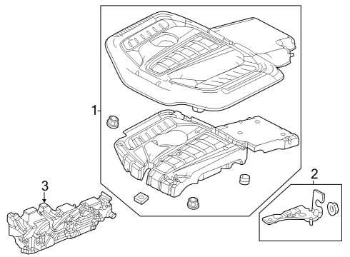 2023 Jeep Grand Wagoneer L Engine Appearance Cover Diagram