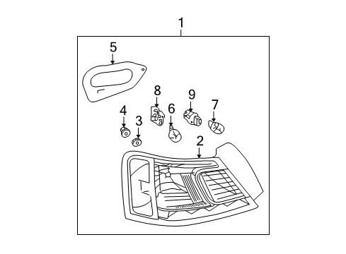 Seal-Rear Combination Lamp Diagram for 8330A553