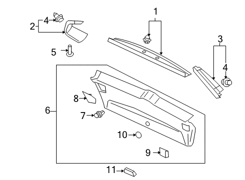 Panel-TAILGATE Opening Side Diagram for 7224A017XA
