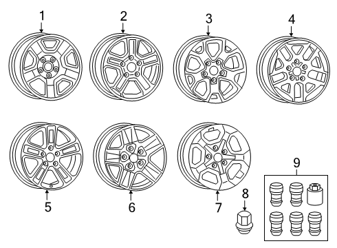 2023 Jeep Gladiator Wheels Diagram