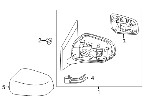 Housing-Door Mirror Diagram for 7632B789BA