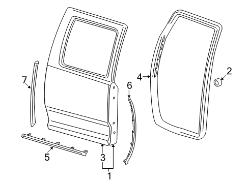 2023 Ram 1500 Classic Door & Components Diagram 3