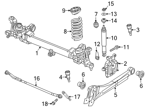2023 Ram 2500 Shocks & Suspension Components - Front Diagram 1