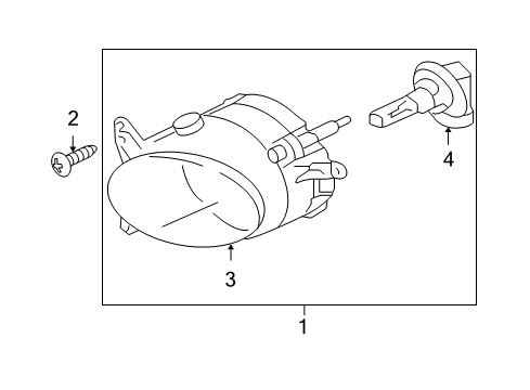 Fog Lamp Diagram for 8321A463