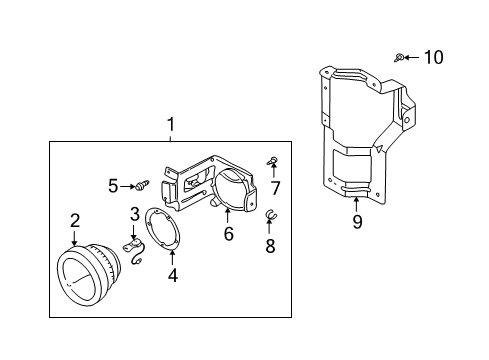 Screw-Fog Lamp Diagram for MR517918