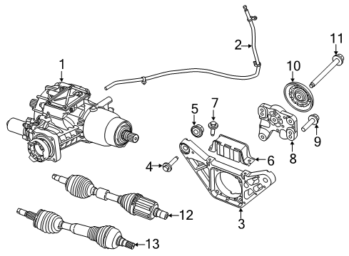 2023 Jeep Cherokee Axle & Differential - Rear Diagram