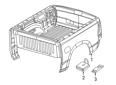 2022 Ram 3500 Box Assembly Diagram 1