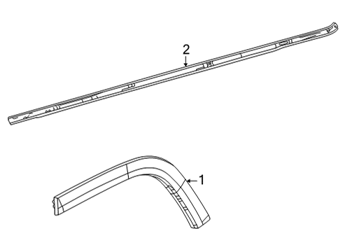 2022 Jeep Wagoneer Exterior Trim - Quarter Panel Diagram