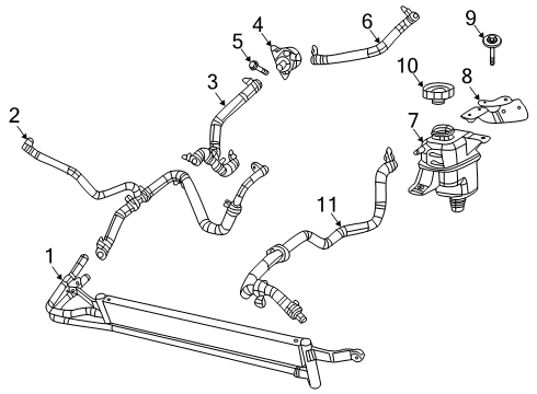 2024 Ram 1500 Radiator & Components Diagram 1