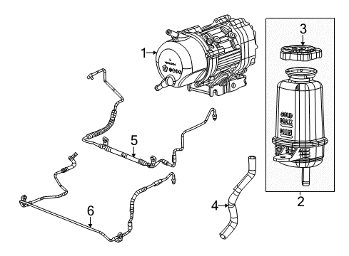2024 Jeep Wrangler P/S Pump & Hoses Diagram