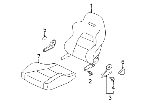 Shield-Front Seat Cushion Diagram for MR635550