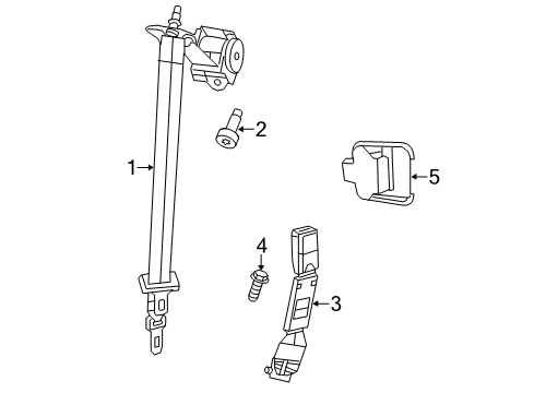2022 Dodge Durango Rear Seat Belts Diagram 2
