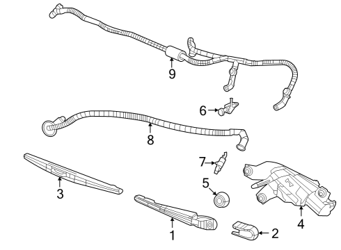 2022 Jeep Grand Cherokee LIFTGATE Camera Washer Diagram for 68377241AA