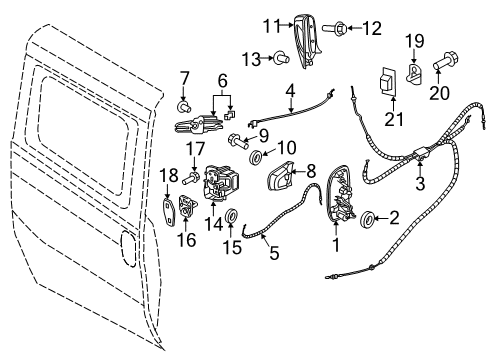 2022 Ram ProMaster City Sliding Door Diagram 2