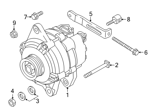 Nut-TAILGATE Hinge Diagram for MB870930