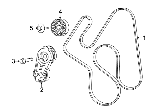 2021 Ram 2500 Belts & Pulleys Diagram 1