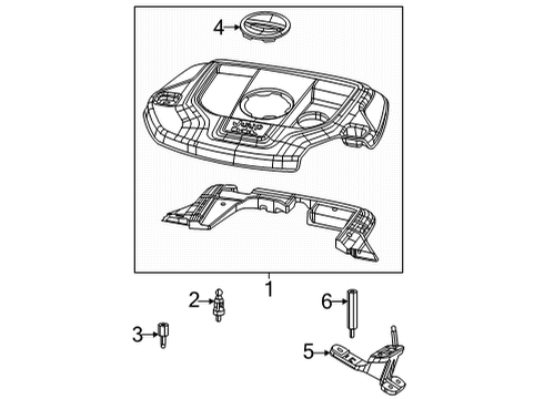 2023 Jeep Grand Cherokee L Engine Appearance Cover Diagram 1
