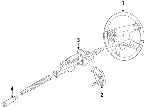 2022 Dodge Charger Steering Column & Wheel, Steering Gear & Linkage Diagram 1