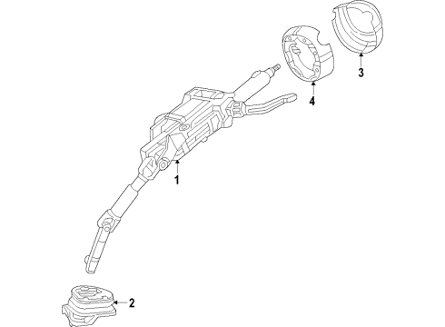 2022 Chrysler Voyager Steering Column & Wheel, Steering Gear & Linkage, Shroud, Switches & Levers Diagram 4