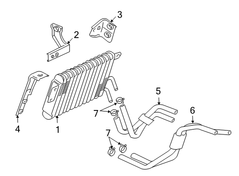 Hose-T/M Oil Cooler Line Diagram for MR967648