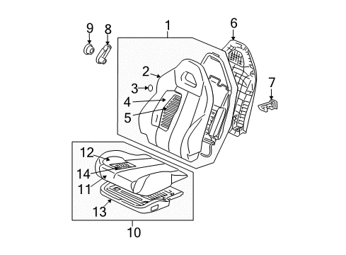 Cover-Front Seat Back Diagram for 6901A033HB