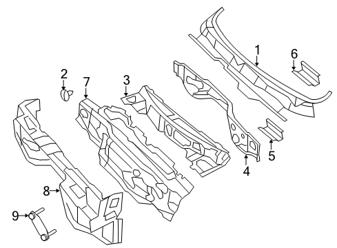 2023 Ram 1500 Classic Cab Cowl Diagram 2