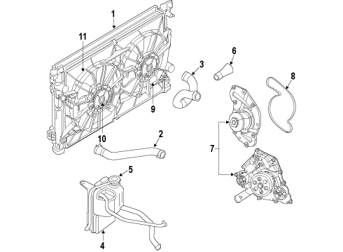 2021 Dodge Charger Cooling System, Radiator, Water Pump, Cooling Fan Diagram 8