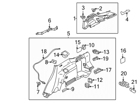 Lamp-Trunk Room Diagram for 8431A007