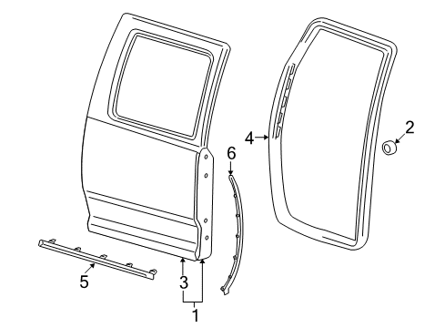 2023 Ram 1500 Classic Door & Components Diagram 2