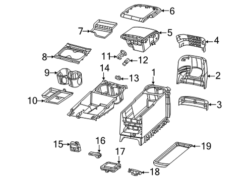 2023 Chrysler Voyager Center Console Diagram 2