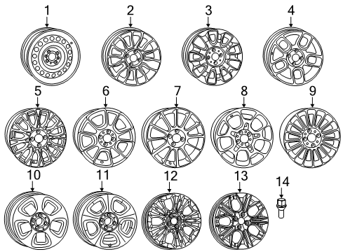 Wheel-Aluminum Diagram for 5VJ70GSAAB