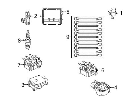 Powertrain Control Module Diagram for 5029894AH