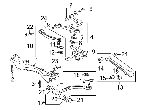 Link-Rear Suspension Assist Diagram for MR954332