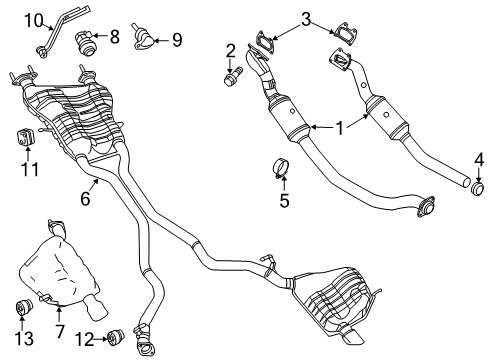 2023 Dodge Durango Exhaust Components Diagram 1