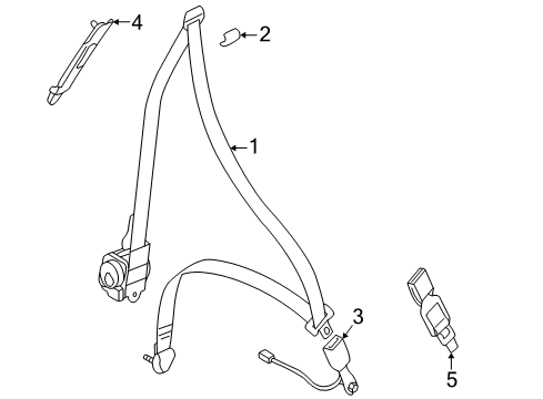 Front Seat Pressure Tensioner Belt Diagram for 7000C816
