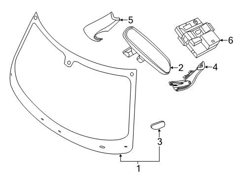 2022 Dodge Charger Glass - Windshield Diagram