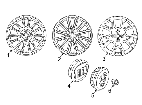 Wheel-Aluminum Diagram for 68313985AA