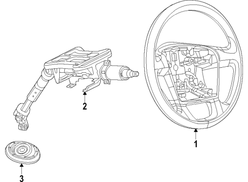 2022 Ram ProMaster City Steering Column & Wheel, Steering Gear & Linkage Diagram 1